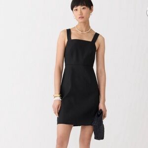 J. Crew Black Square-Neck Mini Dress
